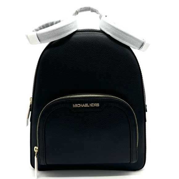 Michael Kors Medium Jaycee Backpack Black/Gold - Picture 1 of 12
